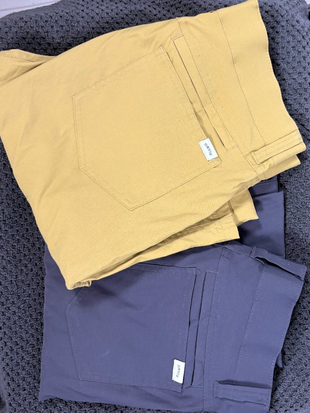 Orvis | 2-Pk Stretch Travel Pants Bundle | Men’s 32x32 | Khaki + Gray